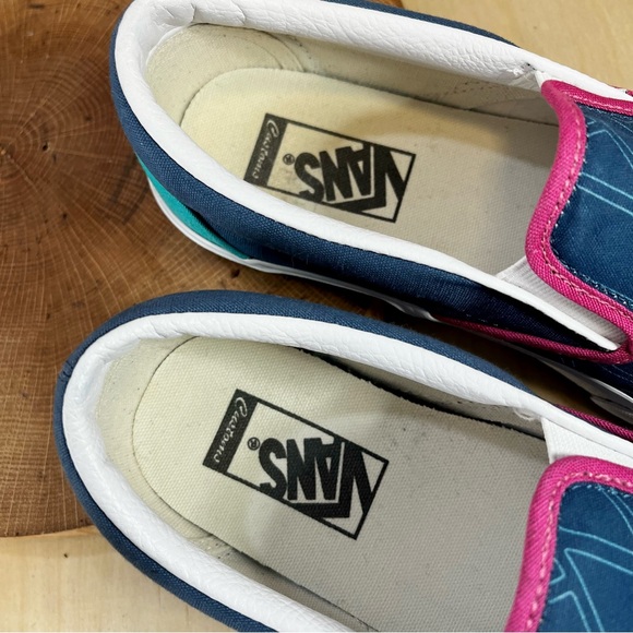 *Vans | Multi Color Blue Print Classic Slip-On Sneaker SN 721454 Size 8.5M/10L - Picture 7 of 16